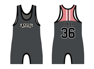 Wrestling singlets are designed with an elegant edgy and wild look. Sports gear template mockup perfect fit for all sports. The designs that go on casual wear, shirts, fashion apparel, and all kind 
