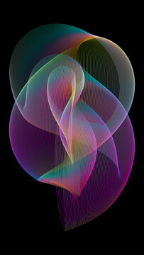 Digital smoke with a gradient colour..