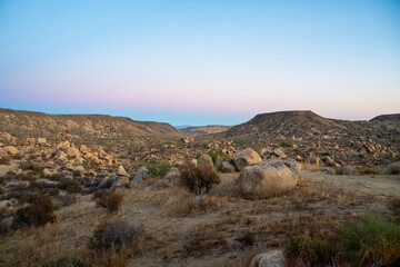 Evening Glow: Sunset at Joshua Tree National Park