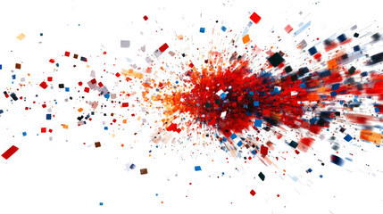Explosion of confetti transparent background