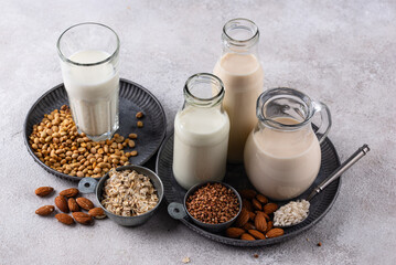 Plant based vegan non dairy alternative milk