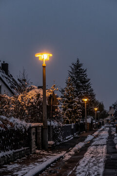 Neighborhood street in the winter