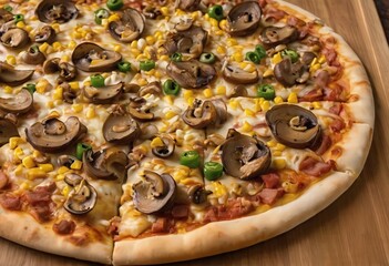 pizza with salami and olives