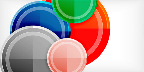 Obraz premium Minimal geometric abstract background. Circle triangle design