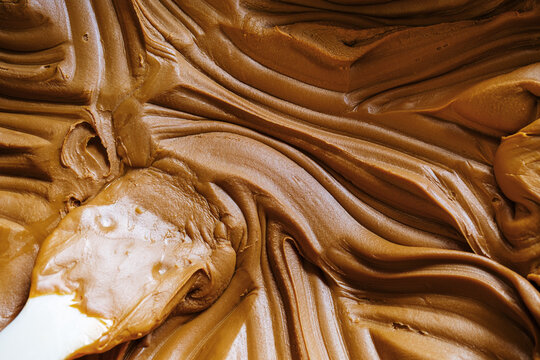 Close-up of a pot with dulce de leche