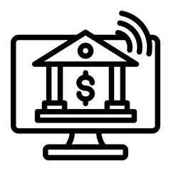 internet banking vector icon