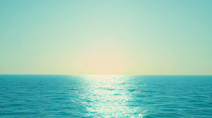 Fototapeta premium Serene Ocean Horizon at Sunrise