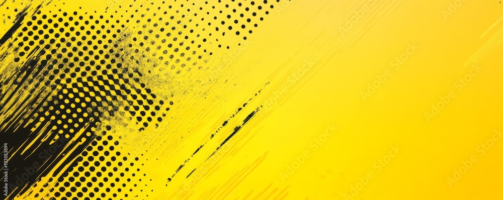 Poster an abstract yellow grunge texture background with a halftone effect.
