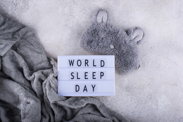 World sleep day concept with alarm clock