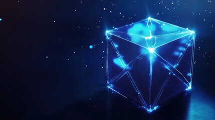 Glowing Cube Abstract