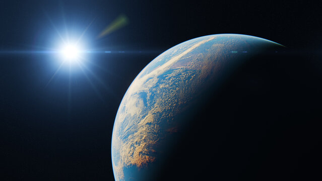 Planet earth seen from outer space