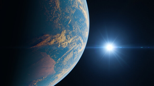 Planet earth seen from outer space