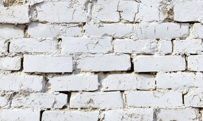 Fototapeta premium Background: White brick wall textured for artistic projects