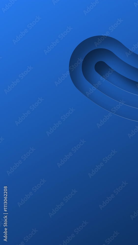 Aufkleber abstract blue 3d papercut layer background seamless loop