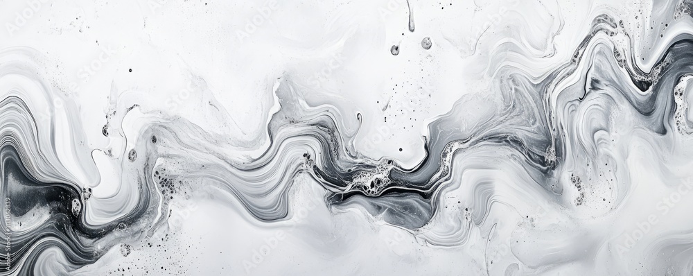 Poster abstract white background with marbled texture pattern in elegant fancy design, grungy swirls and me