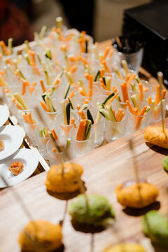 Food buffet during a wedding reception