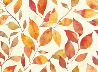 autumn leaves, foliage, nature, seasonal, plant design, background pattern, vibrant colors, decor