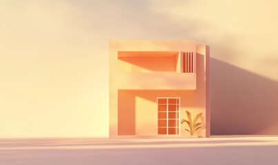 Floating street poster mockup with a subtle drop shadow on a neutral background