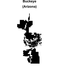 Fototapeta premium Buckeye (Arizona) blank outline map