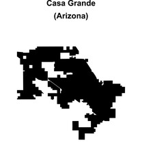 Casa Grande (Arizona) blank outline map