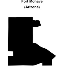 Fort Mohave (Arizona) blank outline map