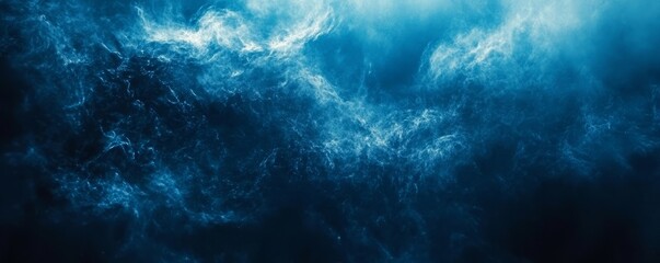 Blue grainy background, dark abstract noise texture poster, banner header cover backdrop design