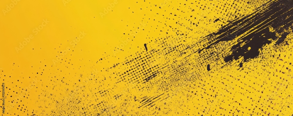 Poster an abstract yellow grunge texture background with a halftone effect.