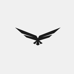 V bird logo flat vector design