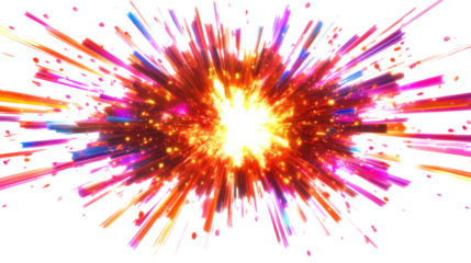 Explosion of pixels transparent background