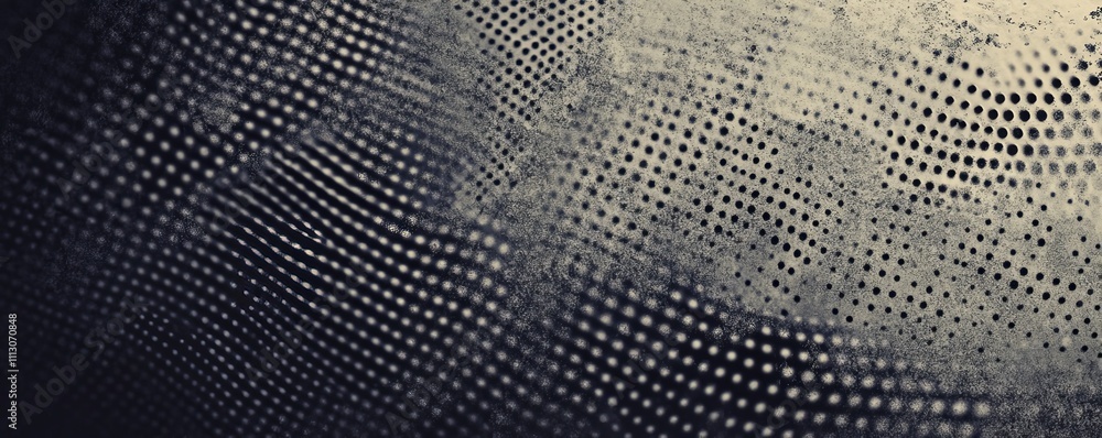 Poster embossed halftone dots as part of a grunge dotted background. modern graphic design template for bus