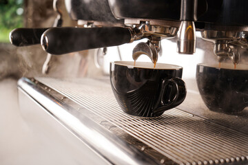 It is a photograph of espresso extraction. I put it in a wonderful photo with the moment of extracting espresso.