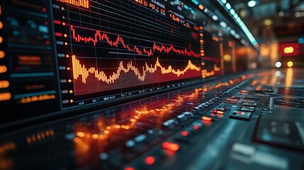 Stock Market Data Display Showing Fluctuations