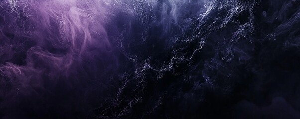 Dark moody banner background grainy gradient glowing purple black violet noise texture wide poster header backdrop design