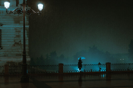 The girl with the umbrella