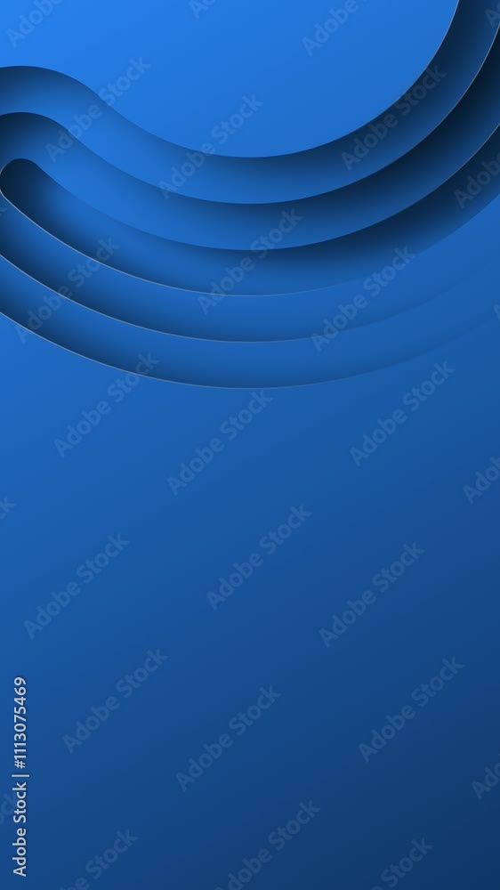 Poster abstract blue 3d papercut layer background seamless loop