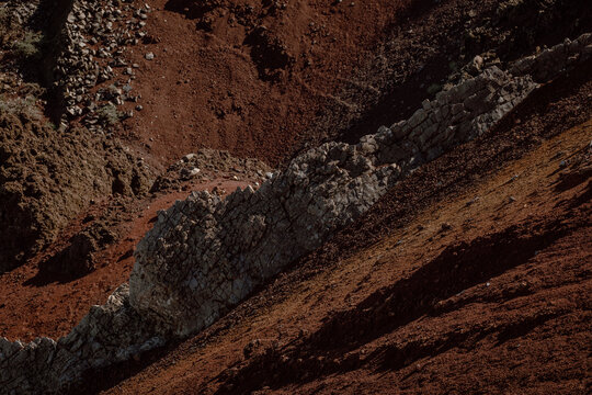 Hill with volcanic textures