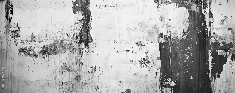 Poster grunge texture or background in black and white with spaces for text or images.