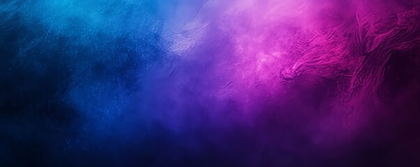 Fototapeta premium Dark blue purple glowing grainy gradient background black noise texture poster header banner design