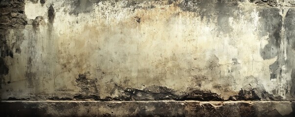 Grungy old wall background with dark vignette border