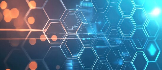 Medical background featuring abstract hexagons for technology concepts