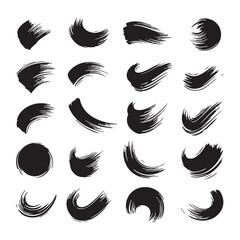 Fototapeta premium Silhouette Set of Brush Strokes vector