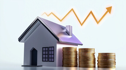 House price increasing, real estate investment growing, housing market boom