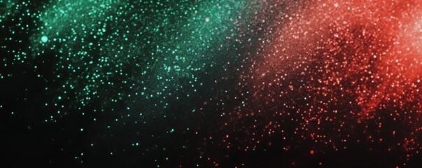Noise texture grainy background, green red black abstract glowing color shape, dark retro banner poster header backdrop design