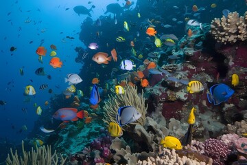 coral reef and fish