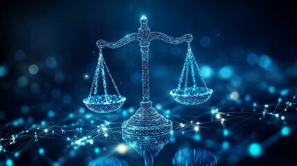 Digital Scales Of Justice Representing Legal Technology
