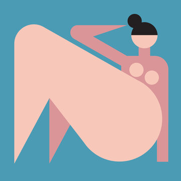 Nude woman posing