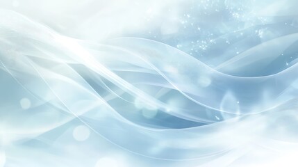 Obraz premium Soft Blue Abstract Background with Flowing Waves and Glimmers