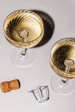 Two glasses of champagne