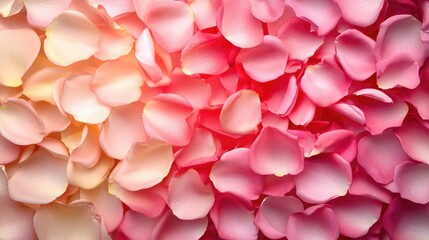Obraz premium Delicate Pink and Cream Rose Petals Background for Elegant Designs