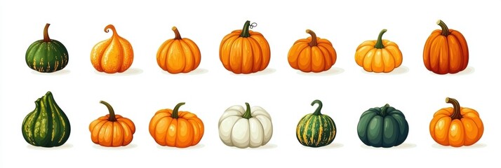 Pumpkin in Fall for holiday seasonal decoration.